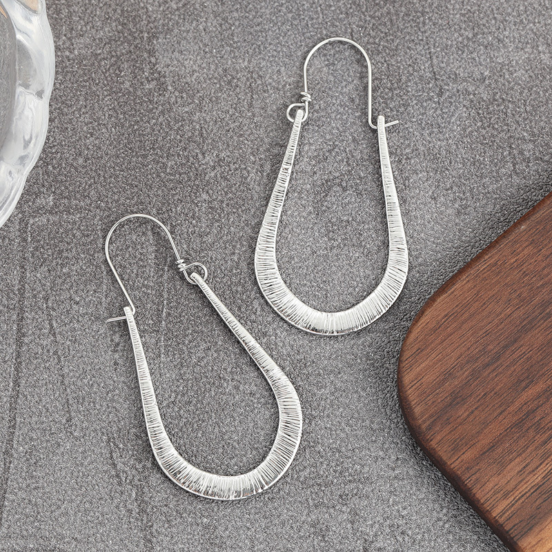 Artisan Hammered Horseshoe Hoop Earrings — Unique Artisan Design